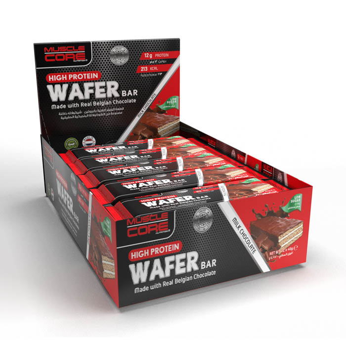 Buy Muscle Core High Protein Wafer Bar Milk Chocolate 40g Box Of 12